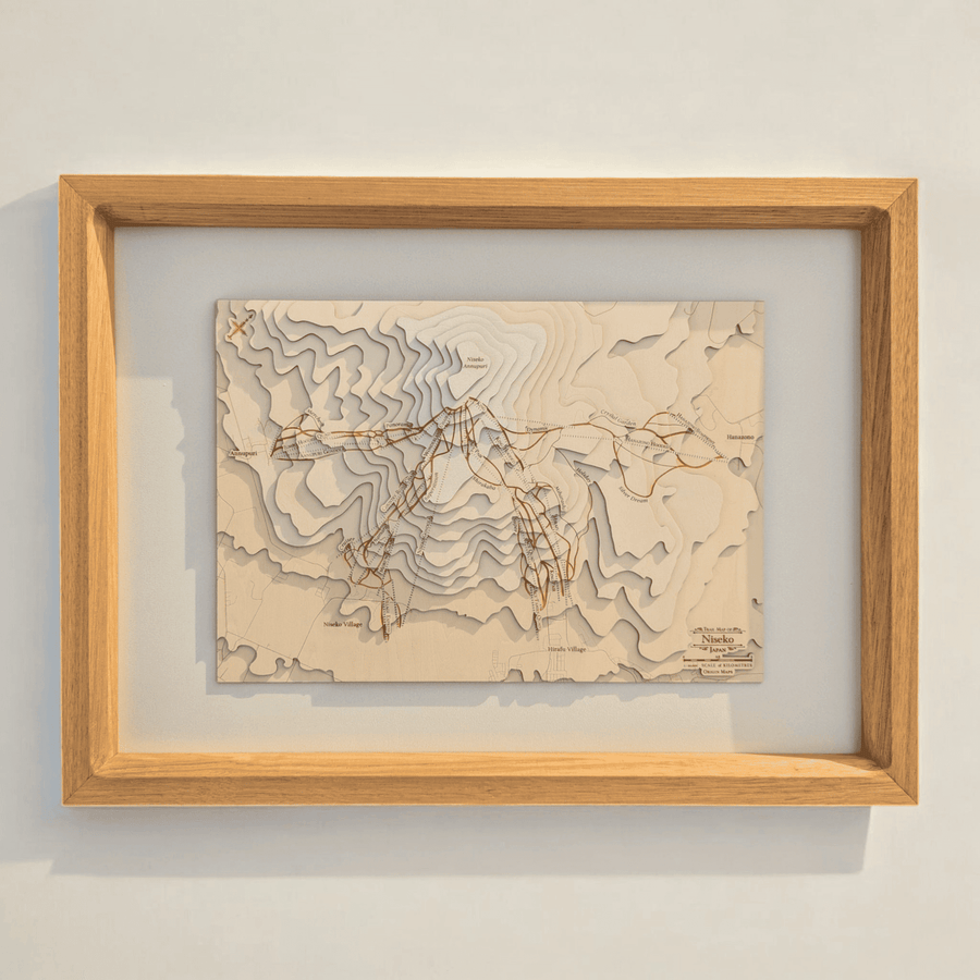 Niseko Japan 3D Framed Map Gift