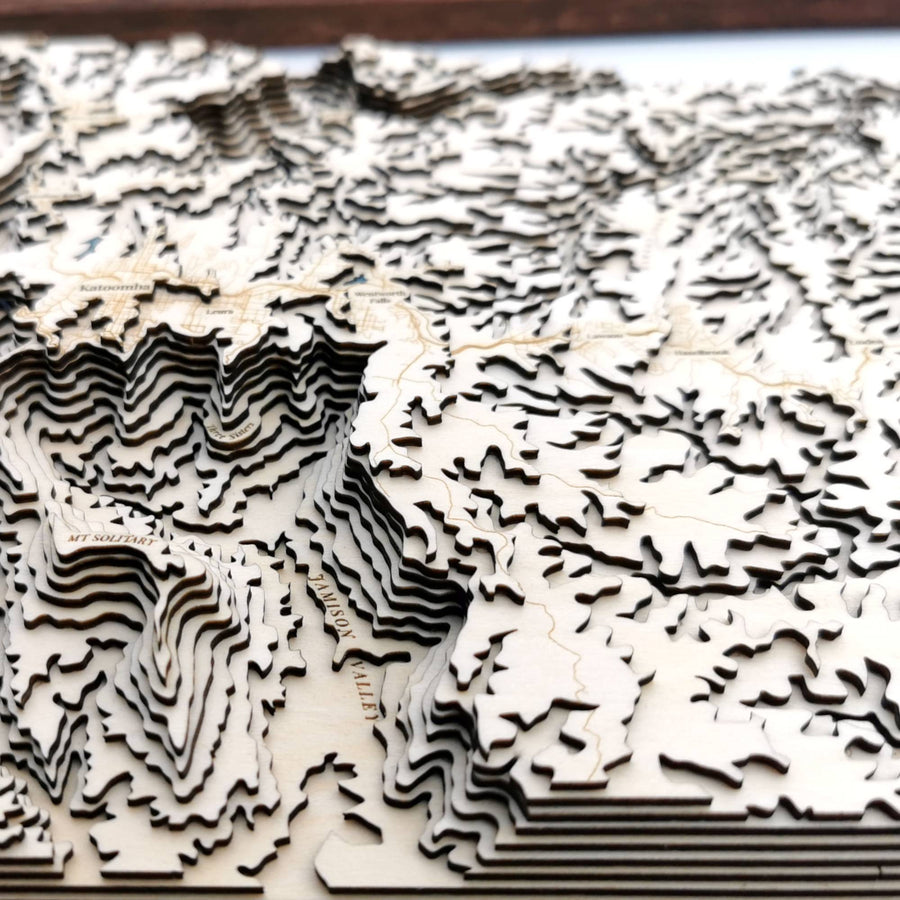 the jamison valley on a 3d carved map