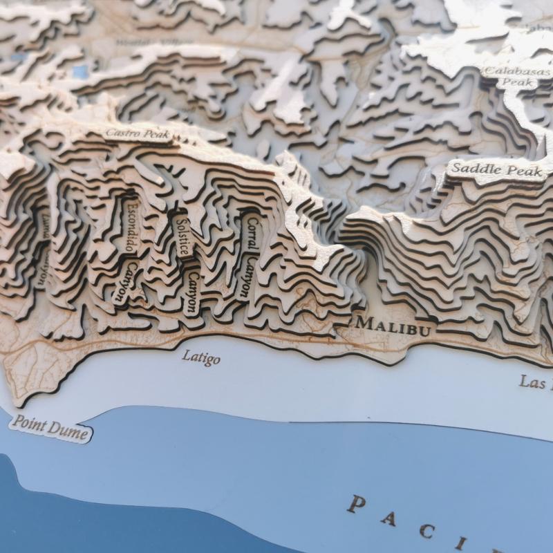 Castra peak and saddle peak of the santa monica mountains