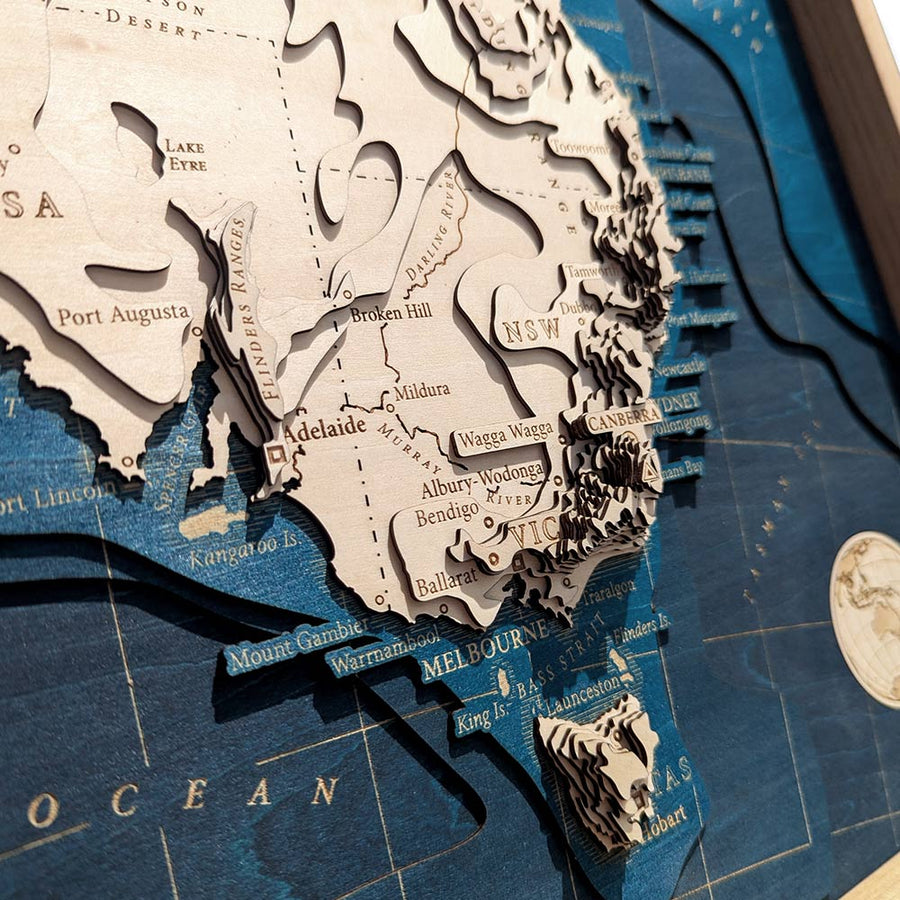 Raised Relief map of Flinders Ranges South Australia