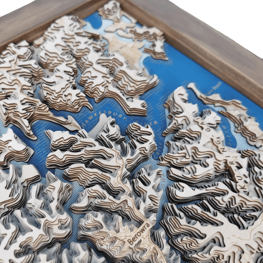 3d contour map of the hawkesbury river in northern sydney