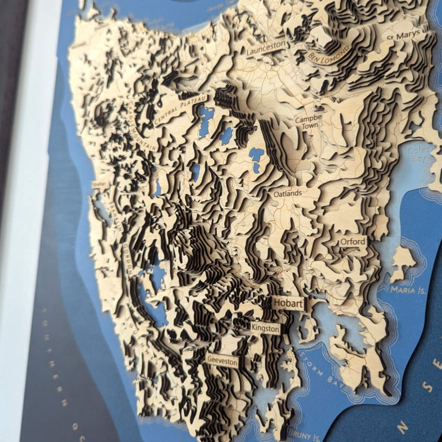 Cradle Mountain of Tasmania Layered 3D Map
