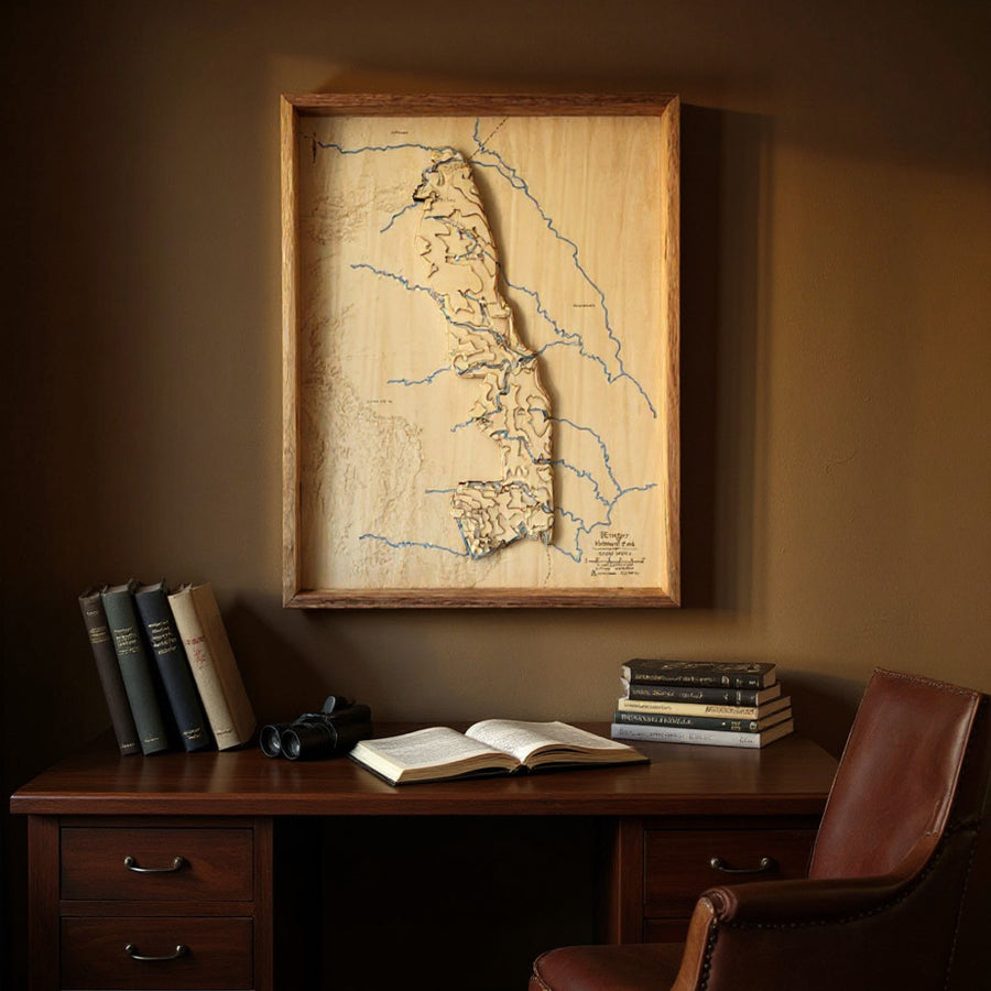 Kruger National Park 3D Contour Map