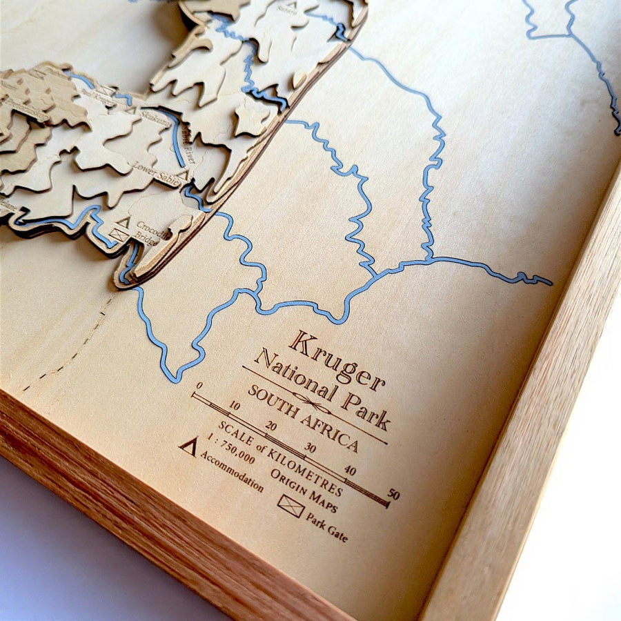 3D contour map of kruger national park