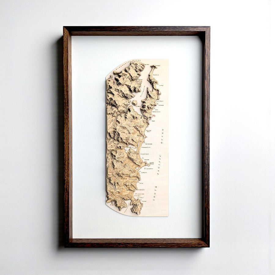 Northern Beaches Sydney Australia Map Art