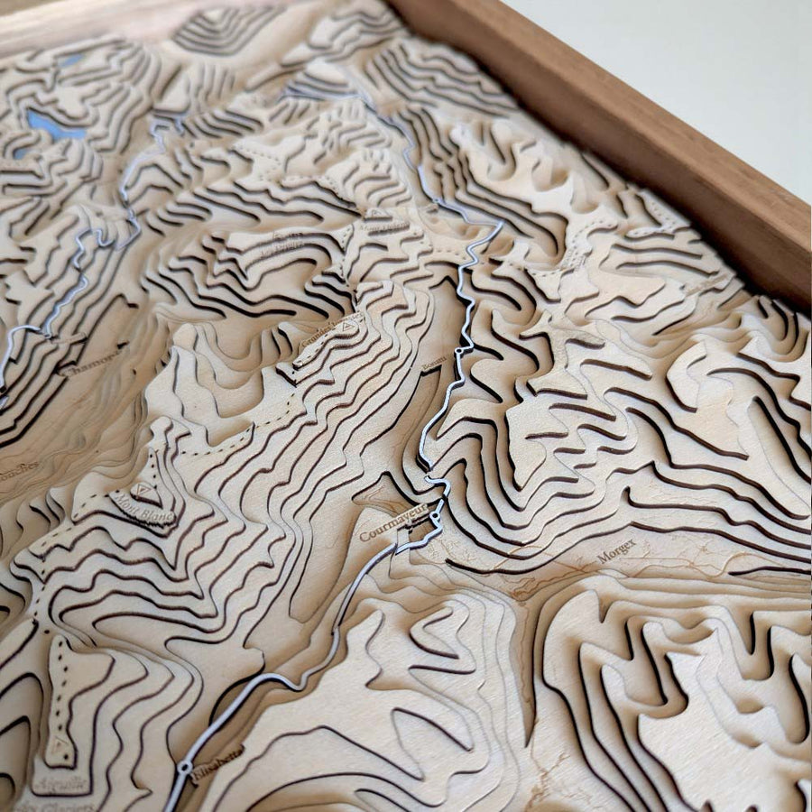 TMB Switzerland Hiking Map Art