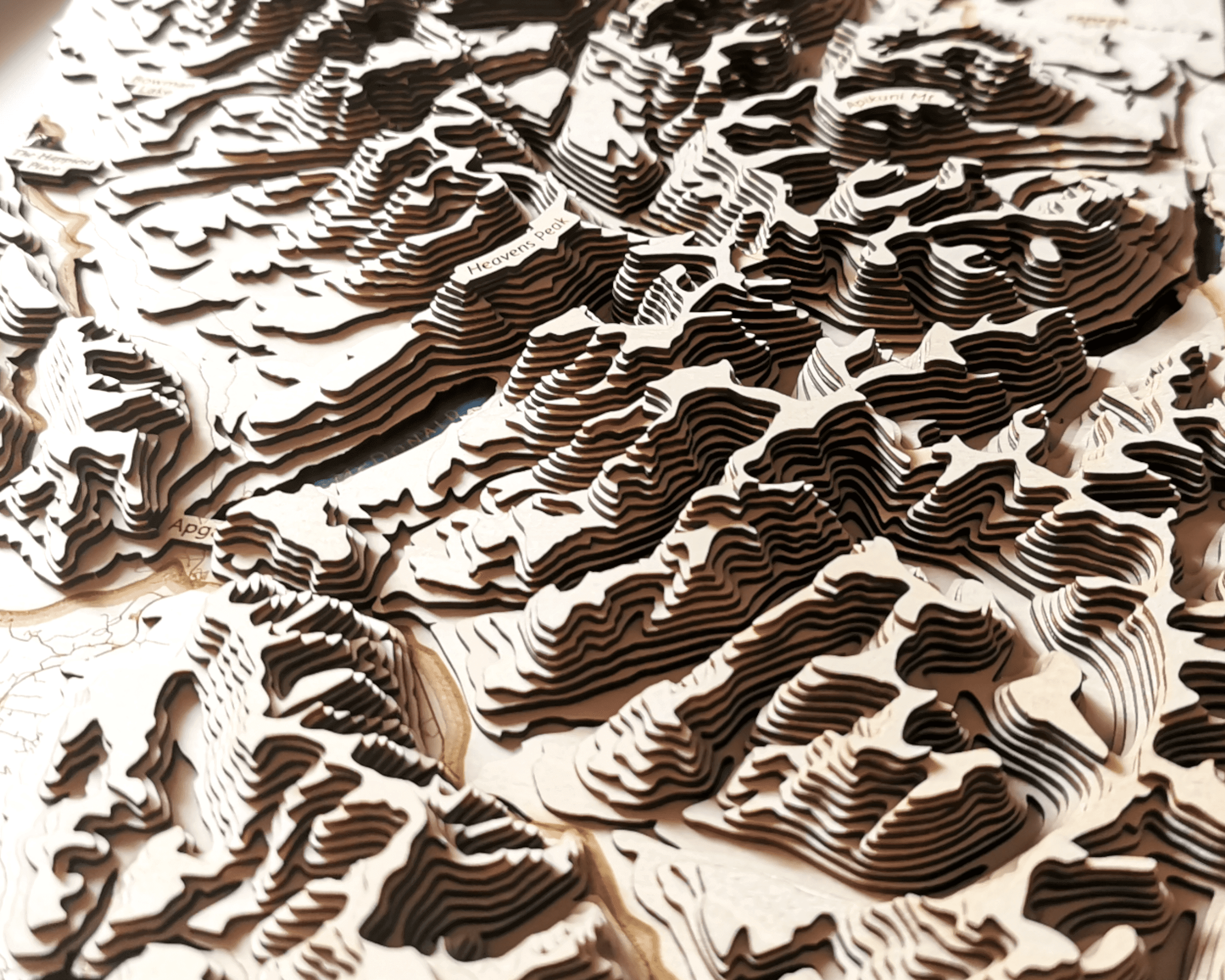 Raised Relief Wooden Topographic Maps | Origin Maps