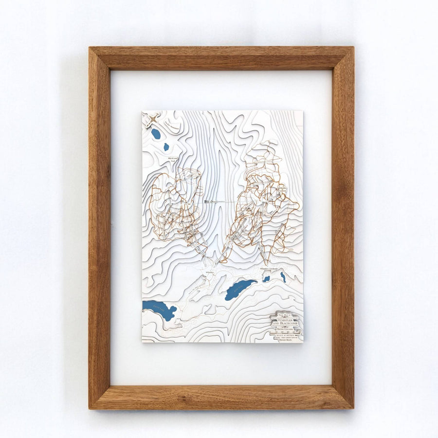 Whistler Blackcomb Canada BC Ski Map 3d art