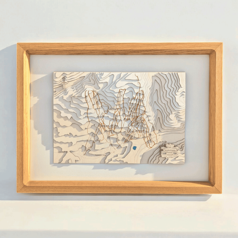 Aspen Snowmass Colorado 3D Map Art