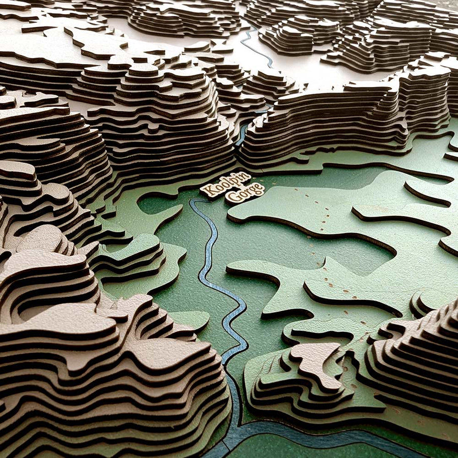 Extra Large Custom Wooden Map Art