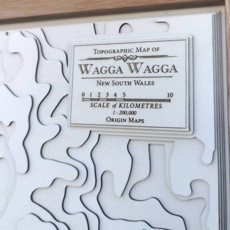 Map legend reading Topographic map of Wagga Wagga