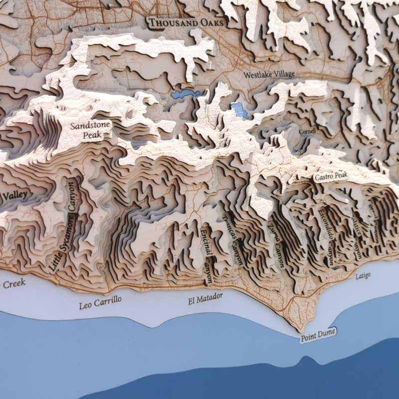 Thousand oaks and sandstone peak of the santa monica mountains