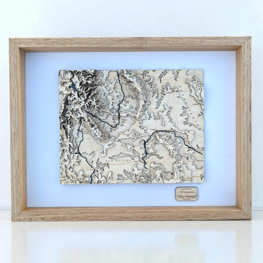 3D Contour Map of Wyoming