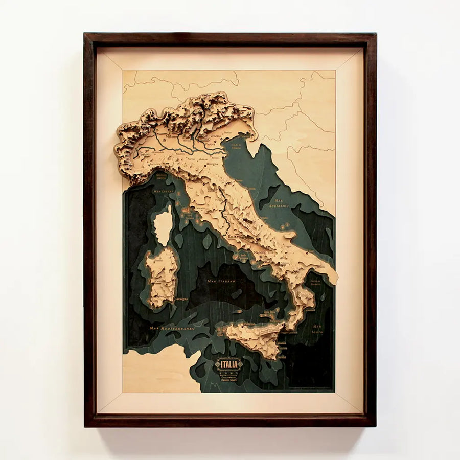 Italy wooden map art, photo 6